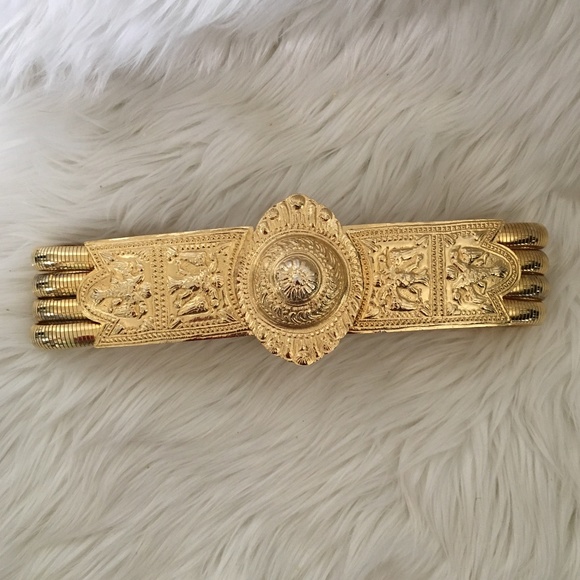 vintage judith leiber stretch medallion belt main image 5